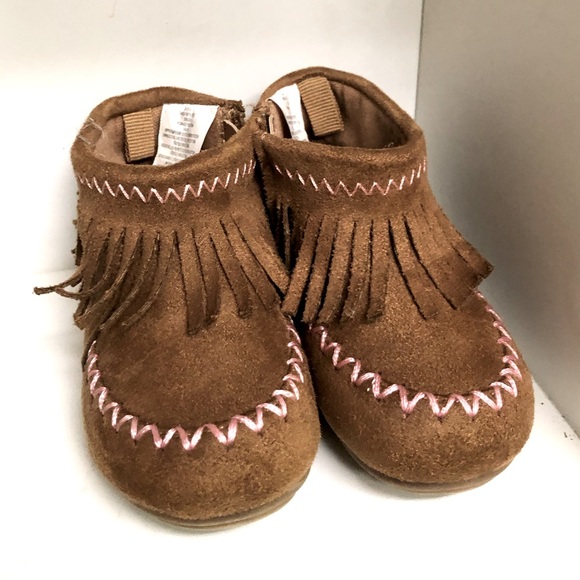 🥾 👧🏻 EEUC BABY MOCCASIN BOOTS C5 - Picture 1 of 5